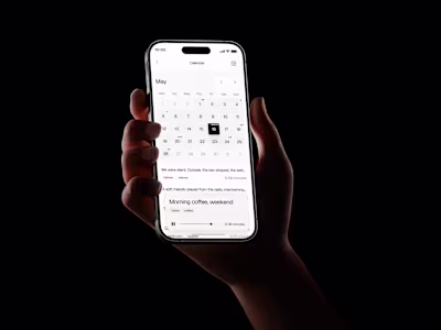 Quiet Design for Voice Memories — Mobile App Concept