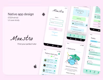 Native app design. UI case study