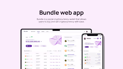 Crypto wallet web app design