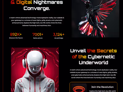 Cyberpunk-Style Website Design