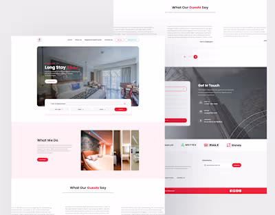 Landing Page of Long Stay Dubai - Rent House Website