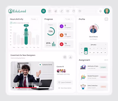 EdTech Dashboard UI Design