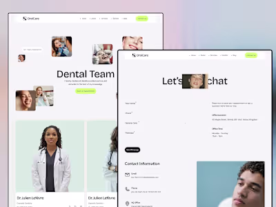 Oral Care — Dentist website
Hero / Welcome