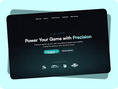 Game Hosting Website ✦ Fully CMS Support ✦ Design & Development 