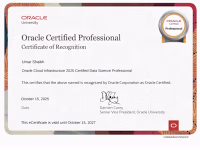 Proud to share that I’ve earned the Oracle Cloud Infrastruct...