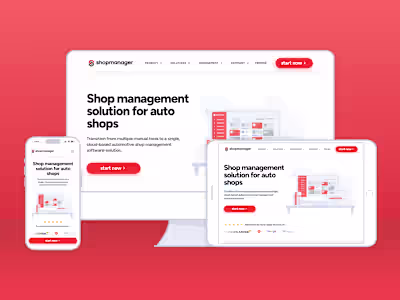 Shopmanager Product Website Design