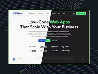 BMG Studio Website Redesign and Webflow Dev