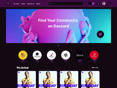 Website design Music Marketplace