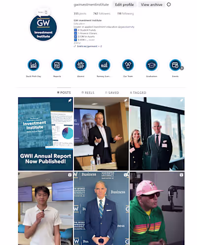 Socials for an institute at Higher Ed 