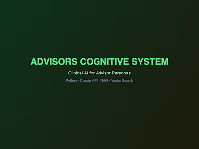 Advisors Cognitive System