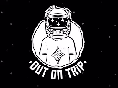 Out on Trip logo design.