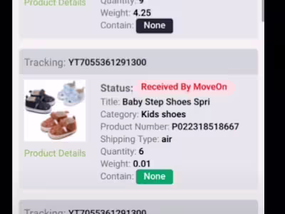 Warehouse agent app using React Native