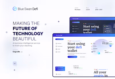 UI/UX | Blue Swan Defi Web3 App on Behance