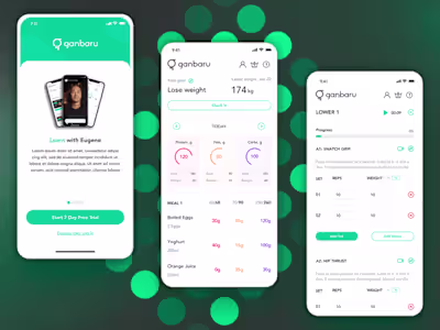 Ganbaru UI/UX design