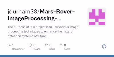 Mars Rover Image Processing and Machine Learning Algorithm