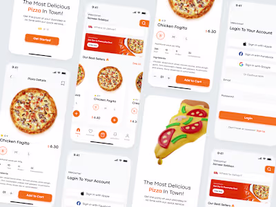 Pizario - Pizza delivery mobile app UI/UX design