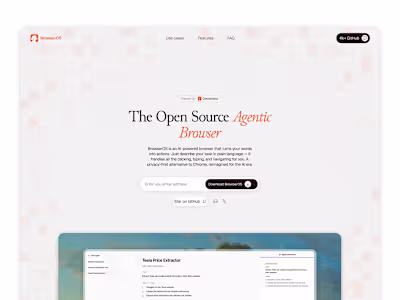 BrowserOS Landing Page Development