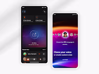 my new AI Voice Generator concept! The idea was to make the ...