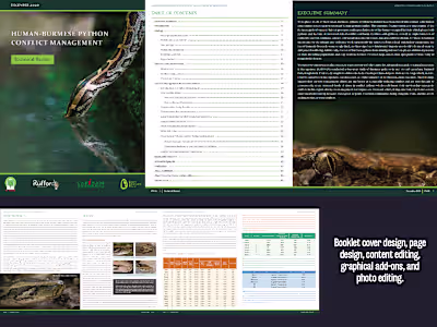 Technical Report Booklet Design for NGO