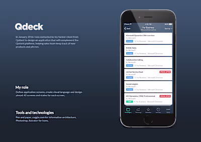 Qdeck sales application