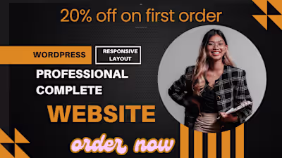 I will build complete website with responsive layout