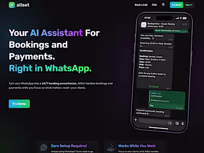 allset - AI booking assistant