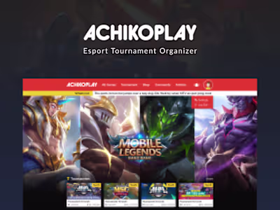 E-sport Tournament Organizer - Web Design