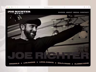 Joe Richter Music - Visual Identity & Website