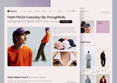 Wearly - E-commerce Website UI/UX