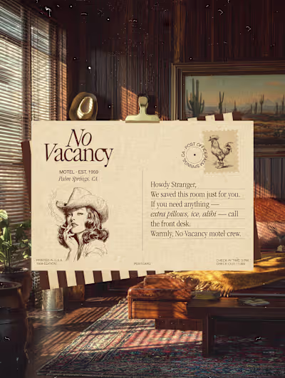 I took part in a fan contest for branding a luxury motel in ...