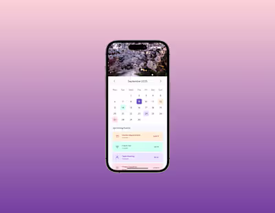 Calendar App Design