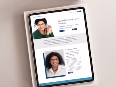 Squarespace Web Design for Tanya Raheel