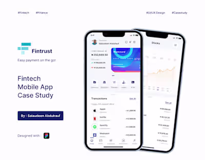 Fintrust Mobile App Design | Images :: Behance