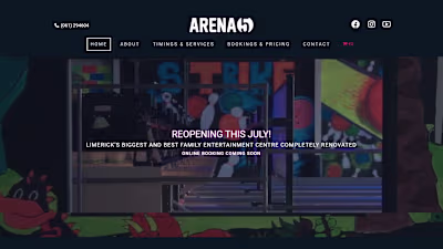 Arena5 Limerick - Web Design