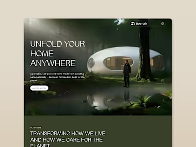 Eterrah Landing Page Design