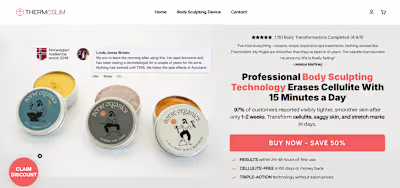 ThermoSlim Landing Page developed in Replo Shopify