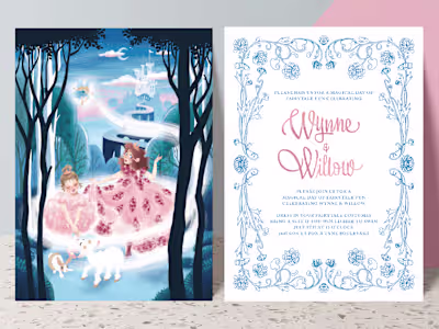 Kids Party Invitation: Vintage Fairytale