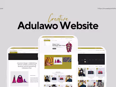 Adulawo Magic E-Commerce Website Development