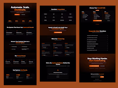 Saas Landing Page For a Marketing Agency