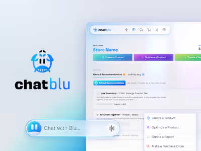 ChatBlu – Branding & Product Design for an AI Ecom SaaS