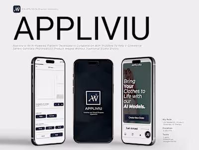 Appliviu - AI integration in E-commerce Photoshoot