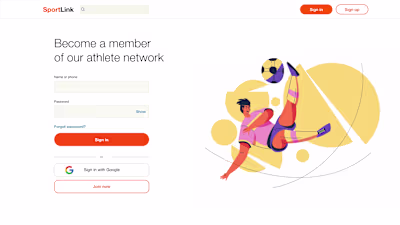 SportLink Athlete Networking website project