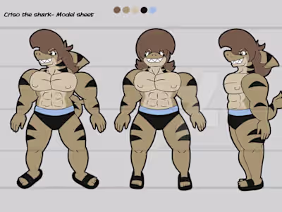 Criso the Shark - Character design