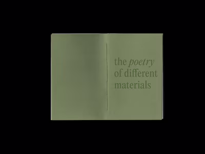 the poetry of different materials