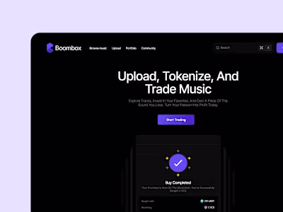 Boombox Landing Page