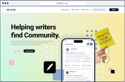 Ink Bloom - Writing Platform — Misty Marquis Design Direction