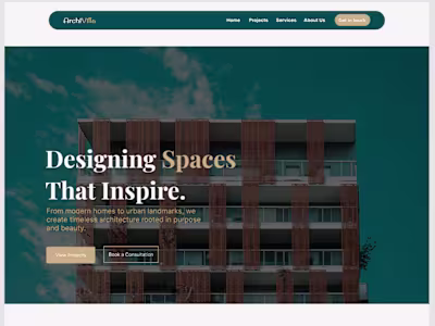 ArchiVilla - Designing Spaces That Inspire.