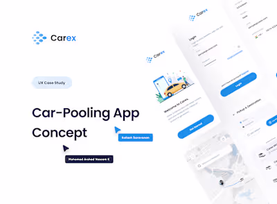 Car pooling App UX Case Study 