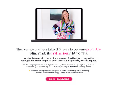 Landing Page Design for Build Grow Scale Accelerator