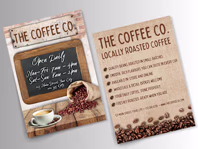 Double-Sided Coffee Shop Flyer Design